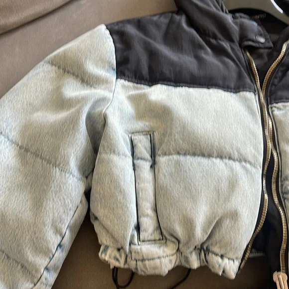 Alexander Wang Denim Cropped Puffer - Picture 16 of 16